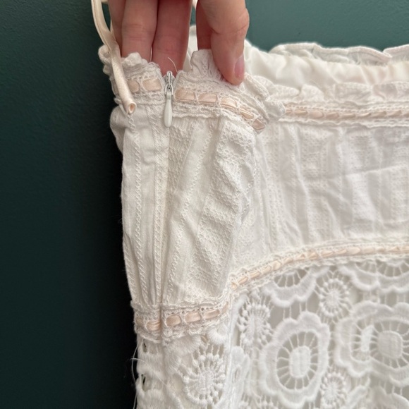 Betsey Johnson Novelty‎ Cotton and Venise Lace Tulip Mini Dress Y2K - Picture 12 of 13